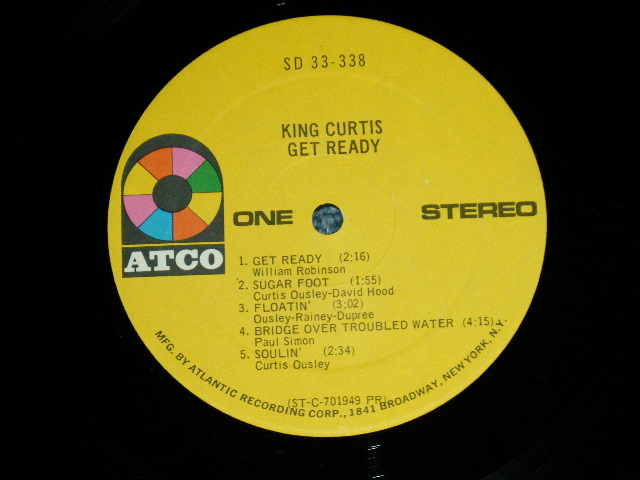 画像: KING CURTIS -  GET READY ( Matrix #  A) ST-C-70149 A  LW  B) ST-C-70150 A LW  )  ( Ex++/Ex+++ )  / 1970 US AMERICA ORIGINAL 1st Press "YELLOW" Label   1st Press  "1841 BROADWAY CREDIT AT BOTTOM"  Label USED LP 