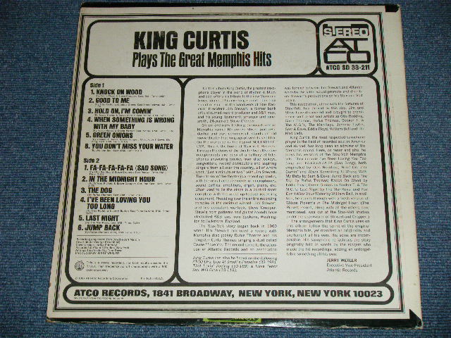 画像: KING CURTIS -  PLAYS THE GREAT MEMPHIS HITS  ( Matrix #  A) ST-C-67989-1S     B) ST-C-67990-1S )  ( Ex+/Ex+ : EDSP )  / 1967 US AMERICA ORIGINAL 1st Press "PLUM & BROWN" "NO CREDIT AT BOTTOM"  Label USED LP 