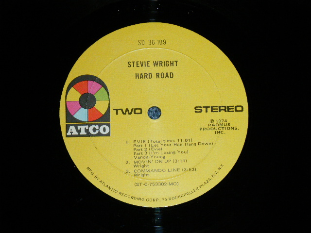 画像: STEVIE WRIGHT ( Ex: EASYBEATS) -HARD ROAD  ( Ex++/Ex+++ : Cut Out )  / 1974 US AMERICA ORIGINAL 1st Press "YELLOW Label" "75 ROCKFELLER Label"  Used LP 
