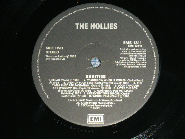 画像: THE HOLLIES -  RARITIES  (Ex++/MINT-) / 1988 UK ENGLAND ORIGONAL  Used  LP