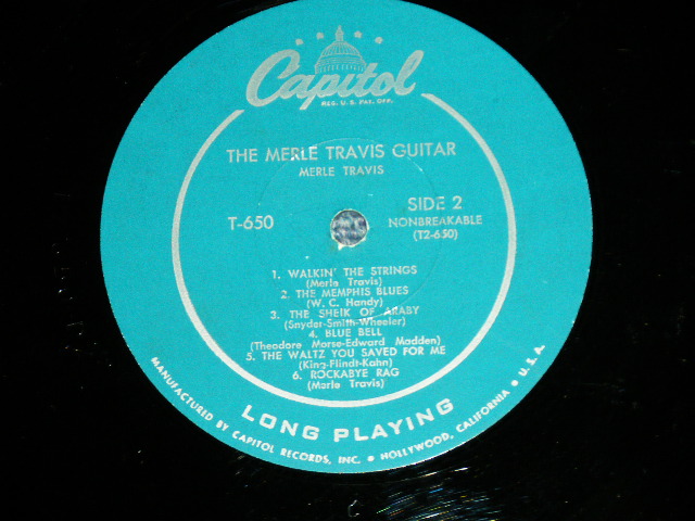 画像: MERLE TRAVIS - The MERLE TRAVIS GUITAR  ( Ex/Ex++ : EDSP) / 1956 US AMERICA  ORIGINAL "TURQUOISE Label" MONO Used LP 
