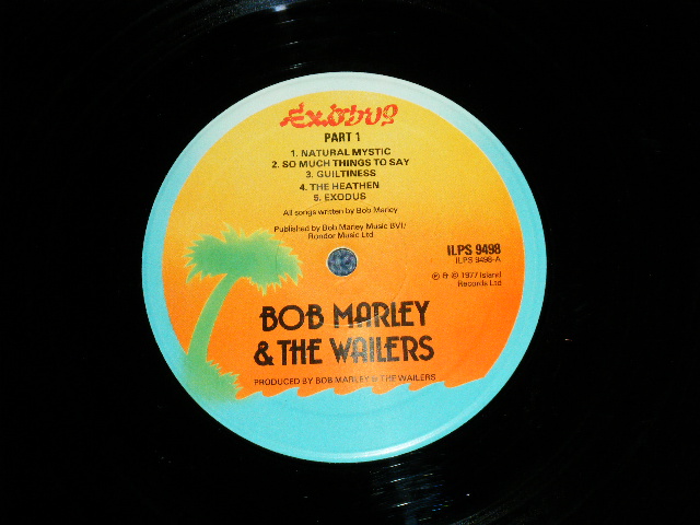 画像: BOB MARLEY & The WAILERS - EXODUS ( Ex/Ex++ Looks:Ex+) / 1977 US AMERICA ORIGINAL 1st Press  "ORANGE with BLUE RIM" "EMBOSSED Jacket" "With ORIGINAL INNER Sleeve" Label Used LP 