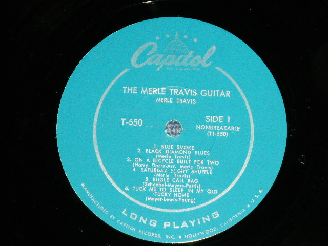 画像: MERLE TRAVIS - The MERLE TRAVIS GUITAR  ( Ex++/MINT-) / 1956 US AMERICA  ORIGINAL "TURQUOISE Label" MONO Used LP 