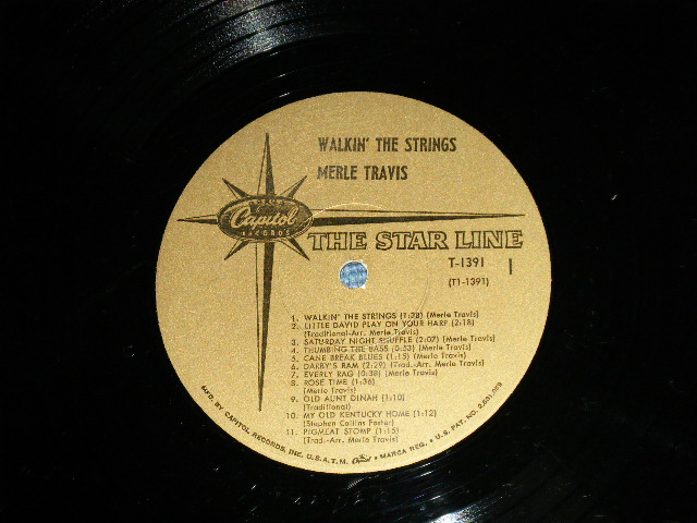 画像: MERLE TRAVIS - WALKIN' THE STRINGS ( Ex+/Ex++) / 1960 US AMERICA  ORIGINAL "GOLD Label" MONO Used LP 