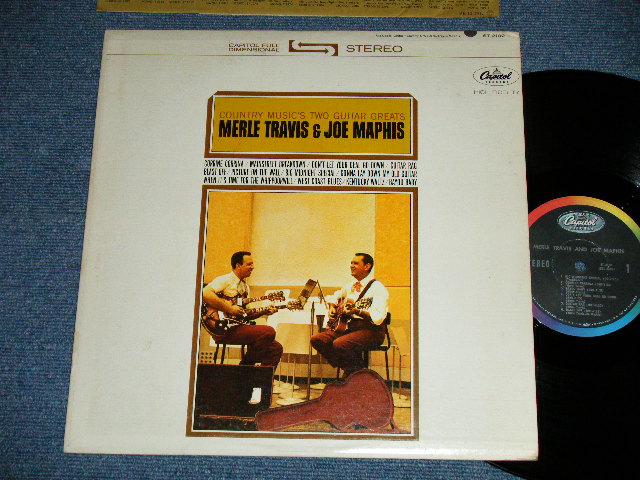 画像1: MERLE TRAVIS & JOE MAPHIS - COUNTRY MUSIC'S TWO GUITARS GREATS ( Ex++/Ex+++) / 1964 US AMERICA  ORIGINAL "BLACK with RAINBOW CAPOITOL Logo on TOP  Label" STEREO  Used LP 