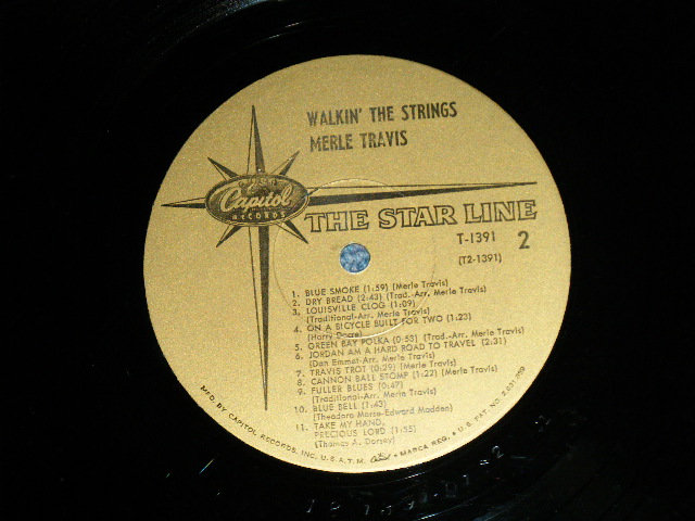 画像: MERLE TRAVIS - WALKIN' THE STRINGS ( Ex+/Ex++) / 1960 US AMERICA  ORIGINAL "GOLD Label" MONO Used LP 