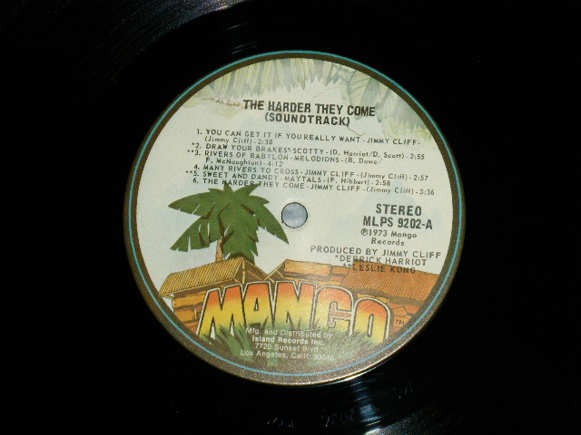 画像: ost va (JIMMY CLIFF,SCOTTY,MELODIANS,MAYTALS,The SLICKERS,DESMOND DEKKER)  - THE HARDER THEY COME  ( Ex+/Ex+++ Cut Out Corner ) / 1973 US AMERICA ORIGINAL  Used LP 