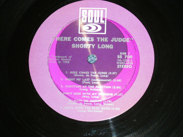 画像: SHORTY LONG - HERE COMES THE JUDGE ( Ex+++/Ex++ :Cut Out )  /1968 US AMERICA ORIGINAL  Used LP 