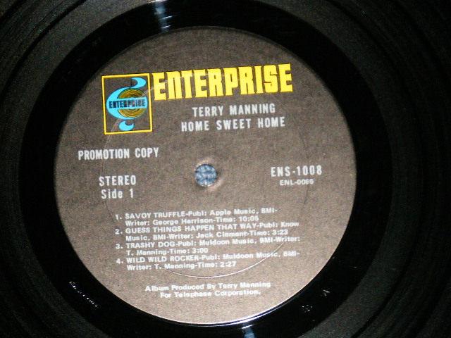 画像: TERRY MANNING - HOME SWEET HOME  (Ex+/MINT-) / 1971? US AMERICA ORIGINAL "PROMO" Used LP 