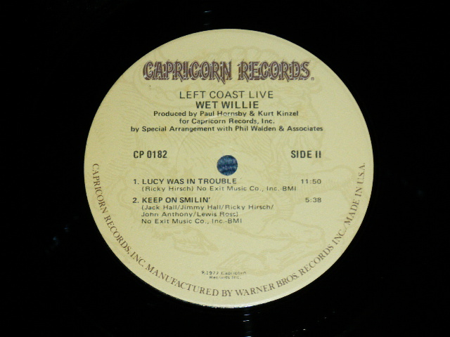 画像: WET WILLIE - LEFT COAST LIVE( Ex++/MINT-)  / 1977 US AMERICA ORIGINAL Used LP 