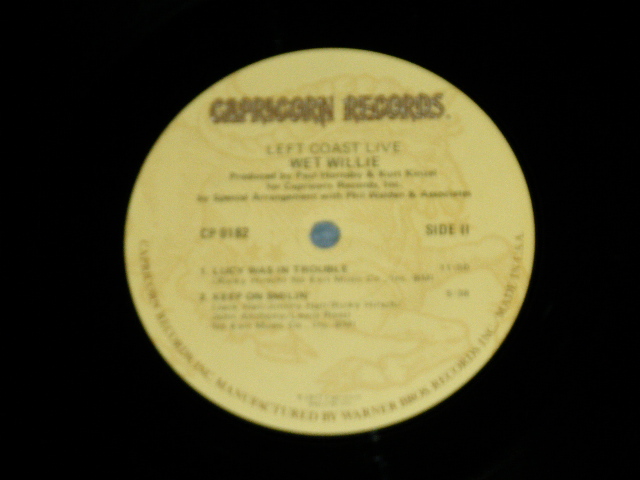 画像: WET WILLIE - LEFT COAST LIVE( Ex+/Ex++ B-1:Ex ) )  / 1977 US AMERICA ORIGINAL Used LP 