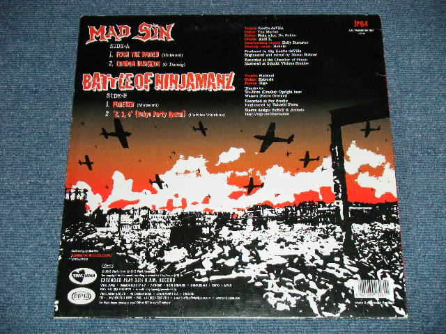 画像: MAD SIN vs BATTLE OF NINJAMANZ - THE KAMIKAZE EXPERIENCE  ( 4 TRracks EP) ( Ex++/Ex+++ )   / 2003 UK ENGLAND ORIGINAL Used  12" EP 