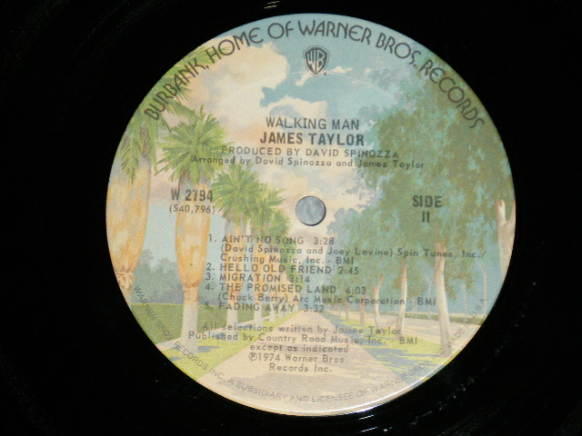 画像: JAMES TAYLOR - WALKING MAN  (Matrix   A) W2794- 40795-RCA-1 MCR    B) W2794-40796-RCA-1  GOOD NITE NOW MCR   ) ( Ex+/MINT-  B-2~4:Ex :Cut Out,EDSP) / 1974 US AMERICA ORIGINAL Used  LP