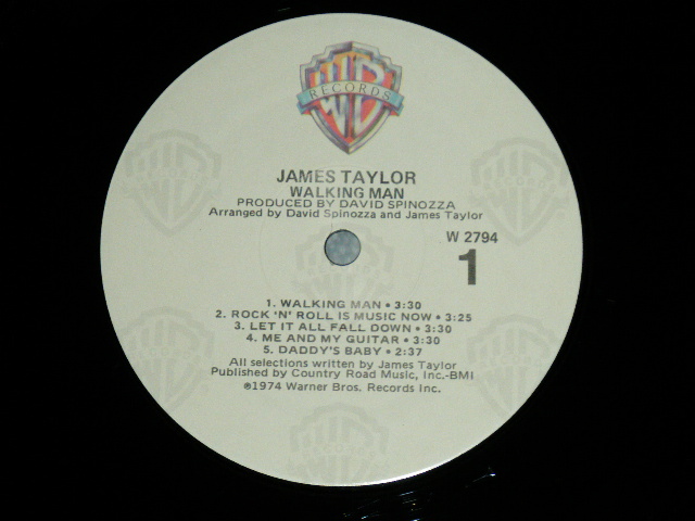 画像: JAMES TAYLOR - WALKING MAN  (Matrix A) W-1-2794 WW1 #2 SP     B) W-2-2794 WW1 #2 SP ) ( Ex+++/MINT-) / 1978? Version US AMERICA "REISSUE or 3rd Press? Label" Used  LP