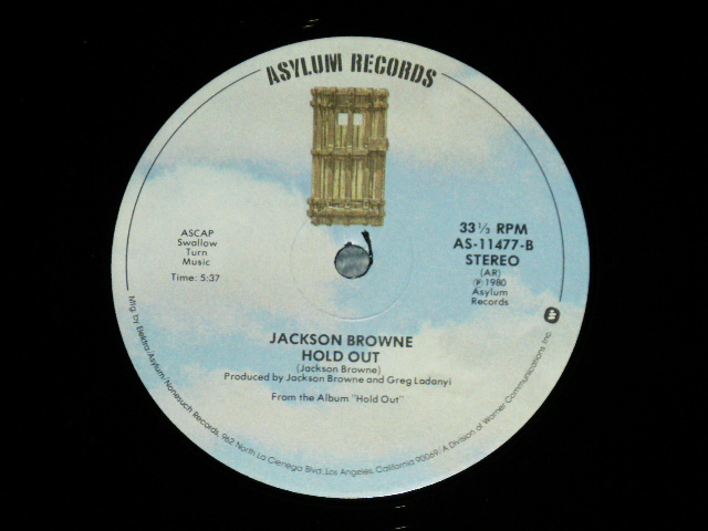 画像: JACKSON BROWNE - HOLD ON HOLD OUT ( MINT-/MINT-)  / 1980 US AMERICA ORIGINAL Used 12" Single 