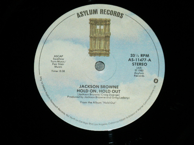 画像: JACKSON BROWNE - HOLD ON HOLD OUT ( MINT-/MINT-)  / 1980 US AMERICA ORIGINAL Used 12" Single 