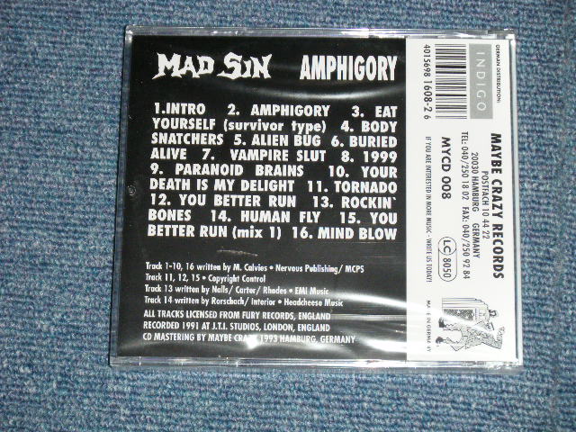 画像: MAD SIN - AMPHIGORY  ( SEALED )   / 1993 GERMANY ORIGINAL "Brand New SEALED" CD 