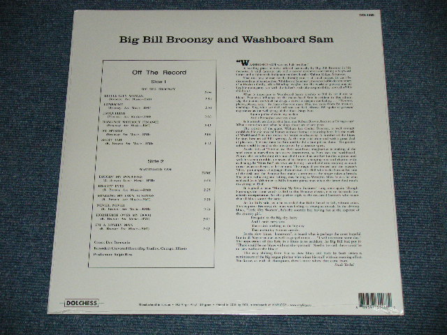 画像: BIG BILL BROONZY & WASHBOARD SAM - BIG BILL BROONZY & WASHBOARD SAM( SEALED )  /  2013 EUROPE  ORIGINAL "140 Gram Heavy Weight" "BRAND NEW SEALED" LP 
