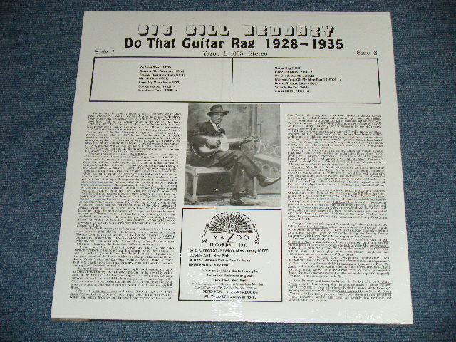 画像: BIG BILL BROONZY - DO THAT GUITAR RAG 1928-1935  ( SEALED )  /  US AMERICA "180 Gram Heavy Weight" "BRAND NEW SEALED" LP 