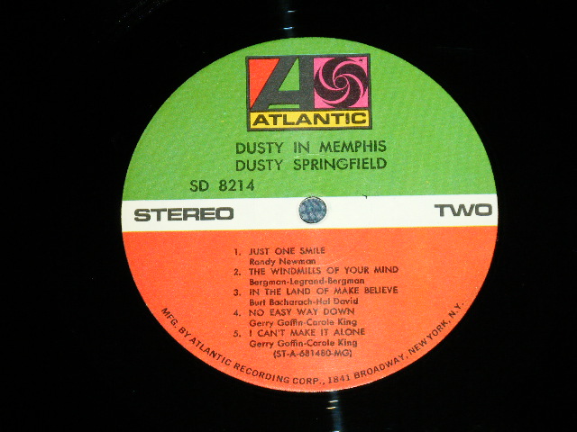 画像: DUSTY SPRINGFIELD - DUSTY IN MEMPHIS ( Ex++/Ex+++ : BB, WOBC,) / 1969 US AMERICA ORIGINAL 1st Press "GREEN & RED Label" "1841 BROADWAY Label" Used LP 