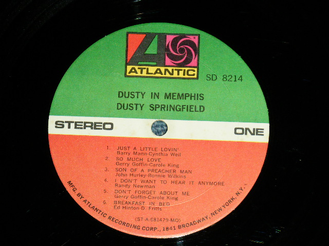 画像: DUSTY SPRINGFIELD - DUSTY IN MEMPHIS (Matrix # A)STA-681479PR 2S B)STA-681480PR 2S)"RCA Records Pressing Plant Press in Indianapolis" (Ex++, Ex-/Ex++ STOFC, TEAR) / 1969 US AMERICA ORIGINAL RARE Press "PLUM/PURPLE & GOLD/BROWN Label" "NO ADDRESS CREDIT Label" Used LP 