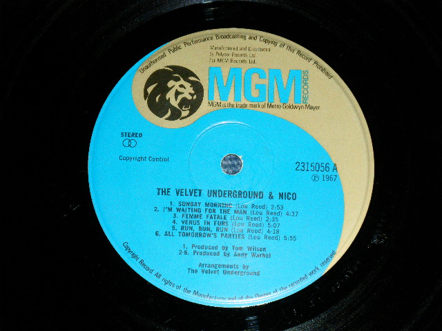 画像: VELVET UNDERGROUND & NICO - VELVET UNDERGROUND & NICO (A-1 / B-1 ) ( Ex+/Ex+++ ) / 1971 Version UK ENGLAND 2nd Press Issued "PRINTED BANANA Cover" Used LP 