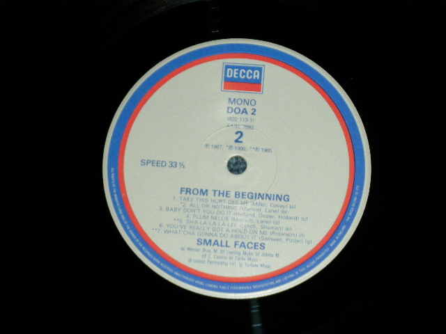 画像: SMALL FACES -  IN THE BEGINNING ( MINT-/MINT)   / 1980's UK ENGLAND REISSUE "MONO"  Used LP