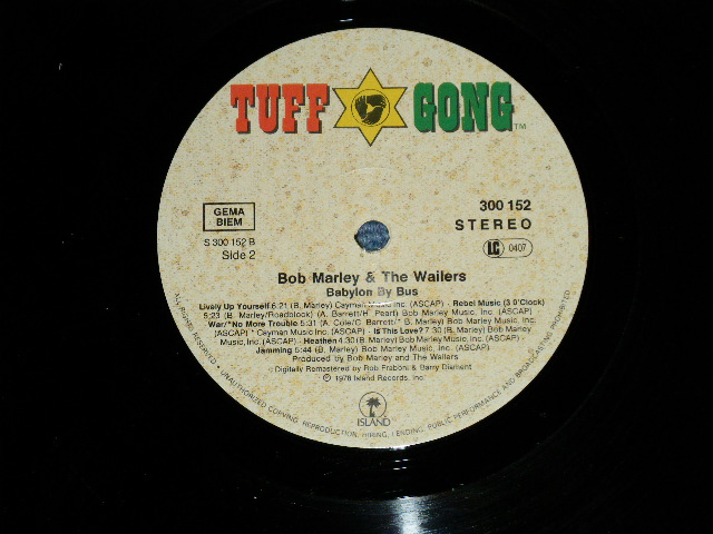 画像: BOB MARLEY & The WAILERS -  BABYLON BY BUS ( NEW) / GERMAN REISSUE "BRAND NEW" LP 