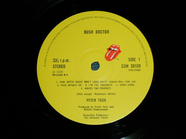 画像: PETER TOSH - BUSH DOCTOR ( With MICK JAGGER & KEITH RICHARDS on ROLLING STONES ) ( Ex+++/MINT-)  / 1978 UK ENGLAND ORIGINAL Used LP 