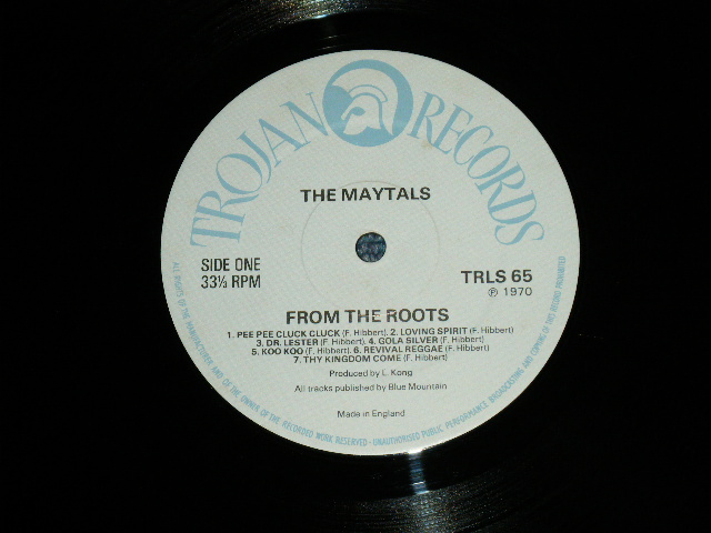 画像: The MAYTALS - FROM THE ROOTS ( Matrix # A-4/B-4 ) ( Ex++/MINT-) / 1970's?? UK ENGLAND Used LP 