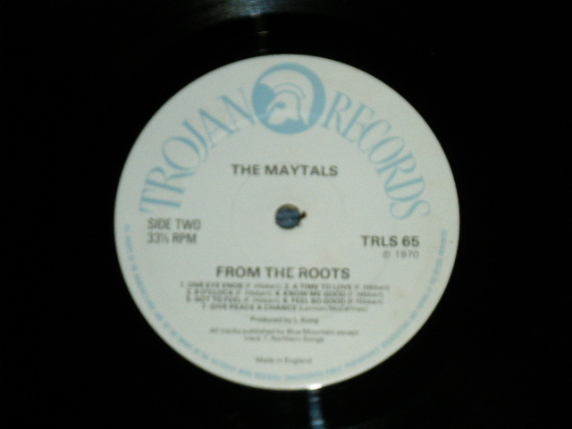 画像: The MAYTALS - FROM THE ROOTS ( Matrix # A-4/B-4 ) ( Ex++/MINT-) / 1970's?? UK ENGLAND Used LP 