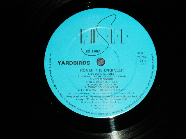 画像: THE YARDBIRDS  - ROGER THE ENGINEER  ( MINT-/MINT) / 1980's UK ENGLAND REISSUE "MONO" Used LP 