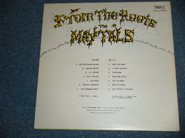 画像: The MAYTALS - FROM THE ROOTS ( Matrix # A-4/B-4 ) ( Ex++/MINT-) / 1970's?? UK ENGLAND Used LP 