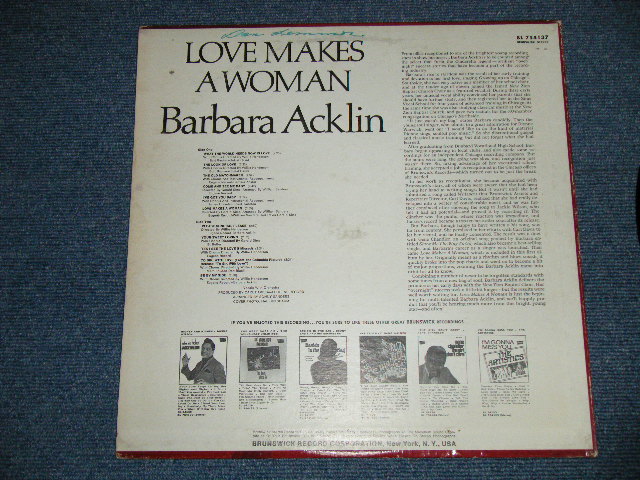 画像: BARBARA ACKLIN - LOVE MAKES A WOMAN  ( Ex/Ex+++ Looks:Ex++: BB) / 1968  US AMERICA ORIGINAL Used  LP