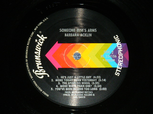 画像: BARBARA ACKLIN - SOMEONE ELE'S ARMS  ( Ex++/Ex+++ Looks:MINT-  WOFC,WOBC,EDSP)  /  1970 US AMERICA ORIGINAL Used LP 