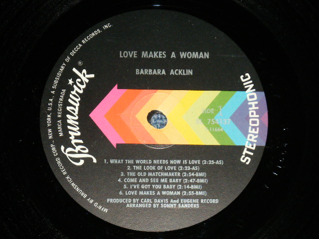 画像: BARBARA ACKLIN - LOVE MAKES A WOMAN  ( Ex/Ex+++ Looks:Ex++: BB) / 1968  US AMERICA ORIGINAL Used  LP