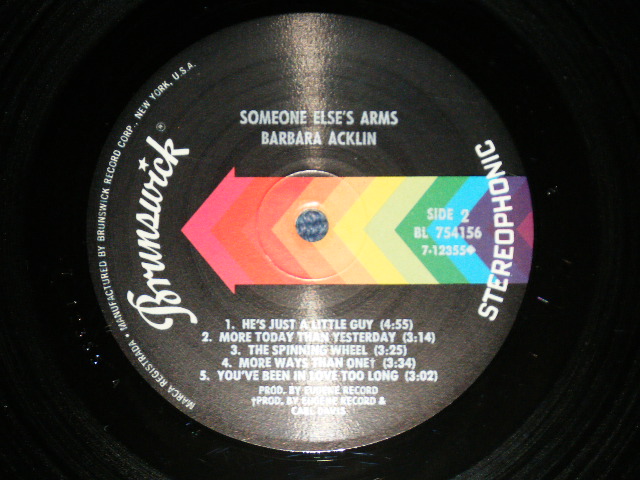 画像: BARBARA ACKLIN - SOMEONE ELE'S ARMS  ( MINT-/MINT-: BB) /  1970 US AMERICA ORIGINAL Used LP 