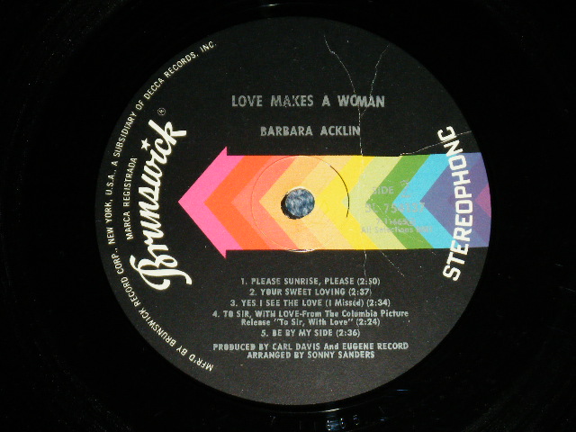 画像: BARBARA ACKLIN - LOVE MAKES A WOMAN  ( Ex/Ex+++ Looks:Ex++: BB) / 1968  US AMERICA ORIGINAL Used  LP