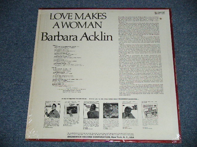 画像: BARBARA ACKLIN - LOVE MAKES A WOMAN  ( Ex+++/Ex+++: BB) / 1968  US AMERICA ORIGINAL Used  LP
