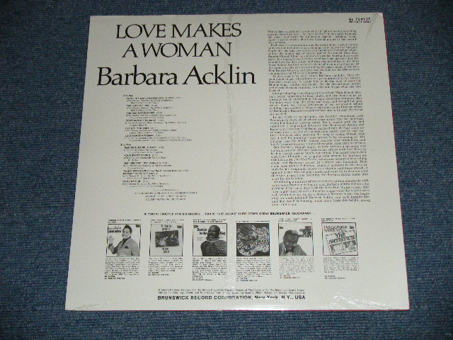 画像: BARBARA ACKLIN - LOVE MAKES A WOMAN  (SEALED) /  US AMERICA REISSUE  "BRAND NEW SEALED" LP