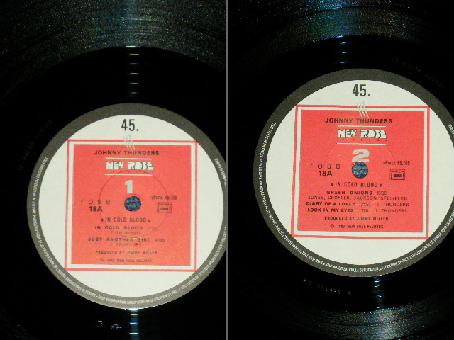 画像: JOHNNY THUNDERS ( of NEW YORK DOLLS ) & The HEARTBREAKERS - IN COLD BLOOD ( MINT-/MINT- ) /  1983 FRANCE ORIGINAL  Used  2-LP 