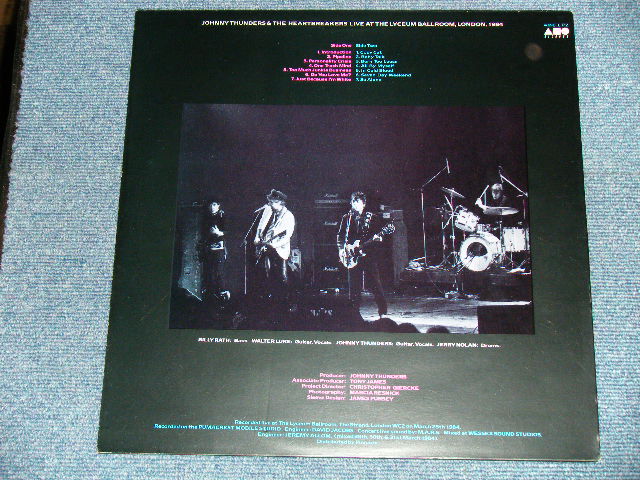 画像: JOHNNY THUNDERS ( of NEW YORK DOLLS ) & The HEARTBREAKERS - LIVE AT THE LYCEUM BALLROOM LONDON, 1984  ( Ex+++/MINT- ) /  1984 UK ENGLAND ORIGINAL  Used  LP