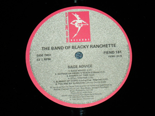 画像: The BAND OF BLACKY RANCHETTE ( AMERICAN ROOTS ROCK) - SAGE ADVICE ( NEW) / 1990 UK ENGLAND ORIGINAL "BRAND NEW....Found DEAD STOCK"  LP 