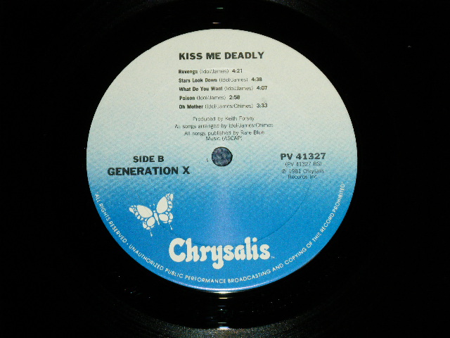 画像: GENERATION X ( BILLY IDOL,With STEVE JONES ) - KISS ME DEADLY( Ex/Ex+++ )   / 1081 US AMERICA ORIGINAL Used LP 