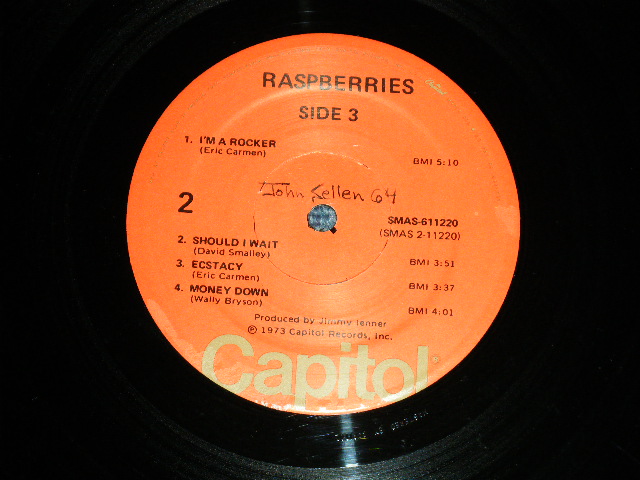 画像: RASPBERRIES ( w/ ERIC CARMEN ) - SIDE 3  ( Ex++/Ex+++ Looks:Ex+++) / 1973  US AMERICA ORIGINAL "SHAPED Cover" "Mail Order CAPITOL Record Club Release"  "ORANGE with OLIVE GREEN 'CAPITOL' at Bottom  LABEL" Used LP  