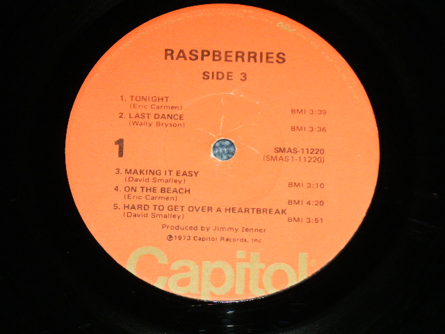 画像: RASPBERRIES ( w/ ERIC CARMEN ) - SIDE 3  ( Ex-/Ex++) / 1973  US AMERICA ORIGINAL "SHAPED Cover"  "ORANGE with OLIVE GREEN 'CAPITOL' at Bottom  LABEL" Used LP  