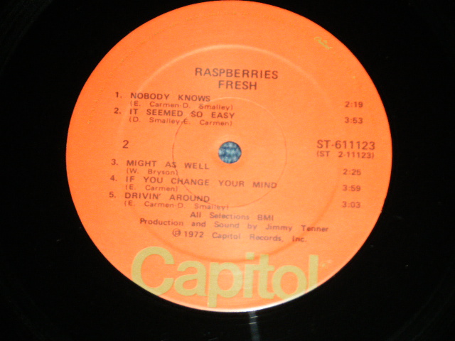 画像: RASPBERRIES ( w/ ERIC CARMEN ) - FRESH ( Ex/MINT- Looks:Ex+++ ) / 1972  US AMERICA ORIGINAL "MAIL ORDER : CAPITOL RECORD CLUB"  "ORANGE with OLIVE GREEN 'CAPITOL' at Bottom  LABEL" Used LP 