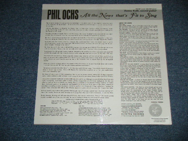 画像: PHIL OCHS - ALL THE NEWS THAT'S FIT TO SING ( SEALED)   /  US AMERICA  REISSUE  "Brand New Sealed"  LP 