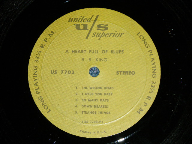 画像: B.B.KING  B.B. KING- A HEART FULL OF BLUES( Ex++/MINT- : EDSP)  / 1970's  US AMERICA ORIGINALUsed  LP