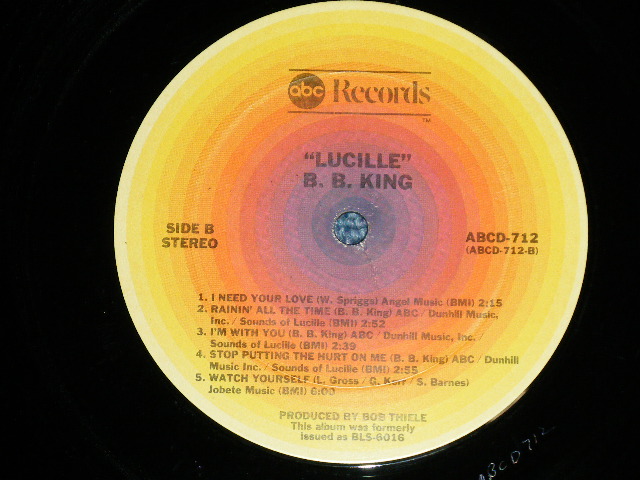画像: B.B.KING  B.B. KING - LUCILLE ( Ex++/MINT- : EDSP)  / 1973 Version? US AMERICA REISSUE Used  LP